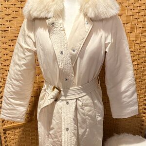 Fashion Union faux fur trim belted collar Jacket